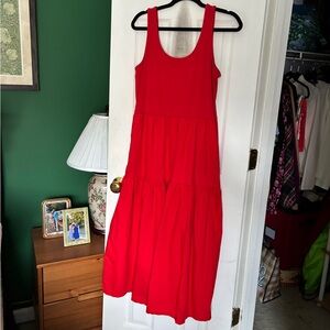 J. Crew Vibrant Red Maxi Dress